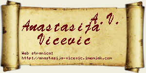 Anastasija Vićević vizit kartica